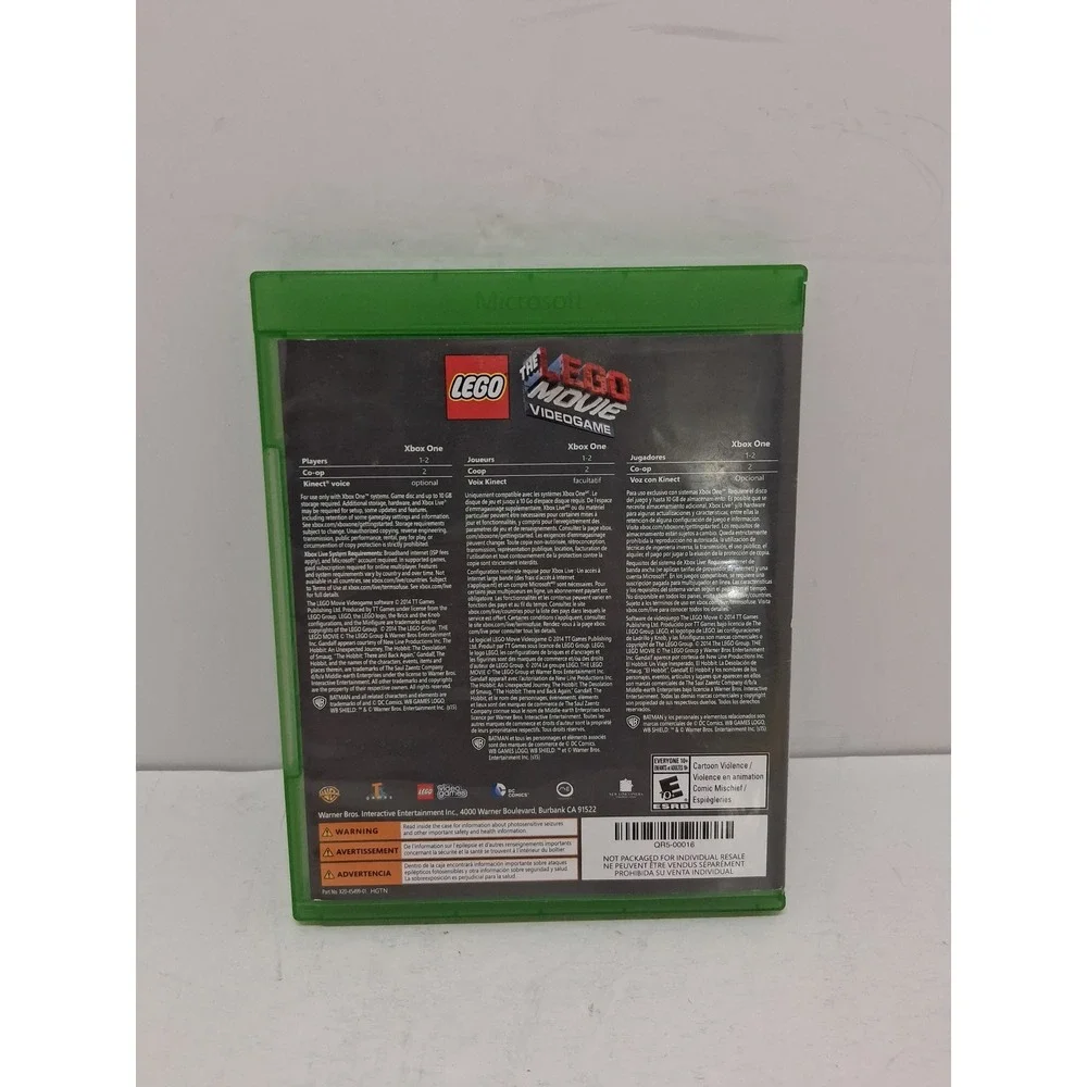 The LEGO Movie Videogame Xbox One Microsoft 2014 Action Adventure Game Disc